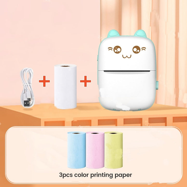 Lisslune | Mini Cat Thermal Bluetooth Label Printer