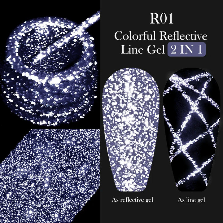 Rynx | 5ML Silver Metallic Painter Liner Gel Nail Polish Super Bright Mirror Drawing Gel Semi Permanent Line French Nail Art