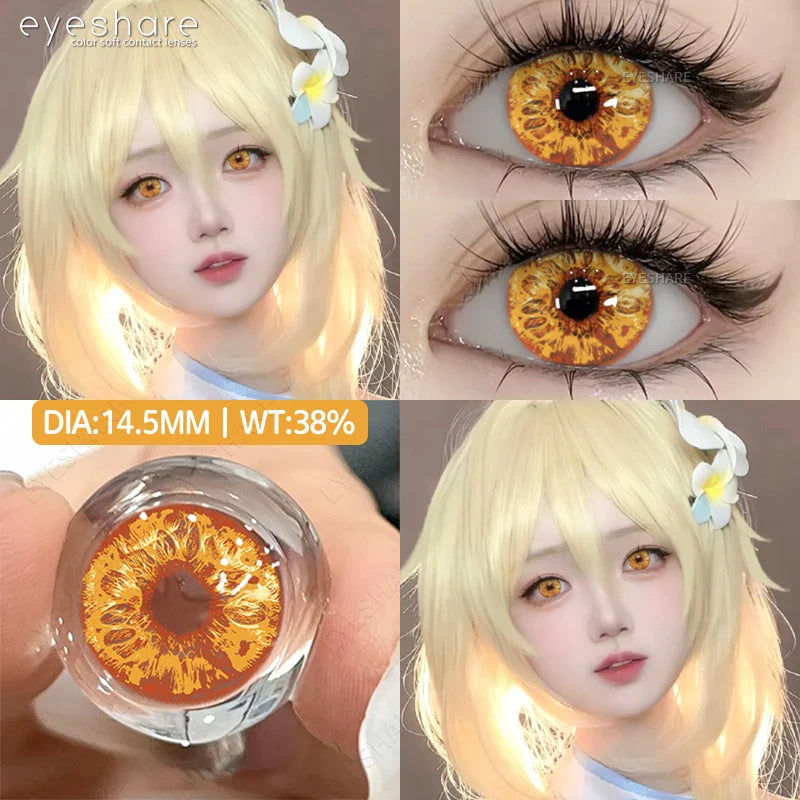 Rynx | 1 Pair Cosplay Contact Lenses Anime Eye Lenses Halloween Beautiful Pupils Red Cosmetic Color Contacts Annual Eye Lenses