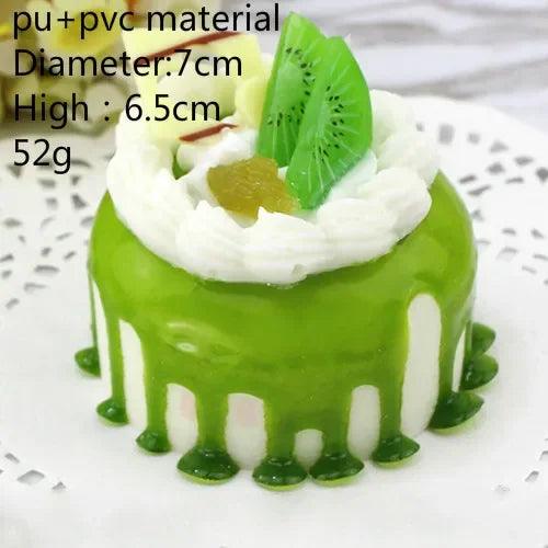 Lisslune | Realistic Faux Fruit Cake Display Model for Home Decor and Photography - 1 Piece Artificial Dessert Prop