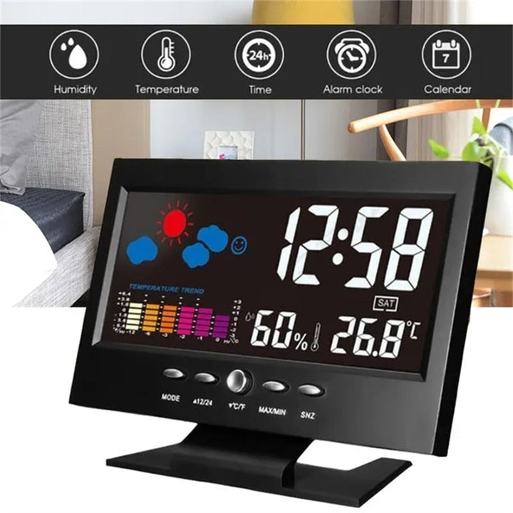 Lisslune | Alarm Pro LCD Weather Station Clock