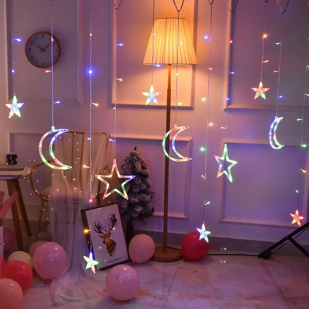 Rynx | Christmas lights 2024 light chain fairy garland curtain decoration for the holidays 2025 New Year decoration 220V/110V/battery