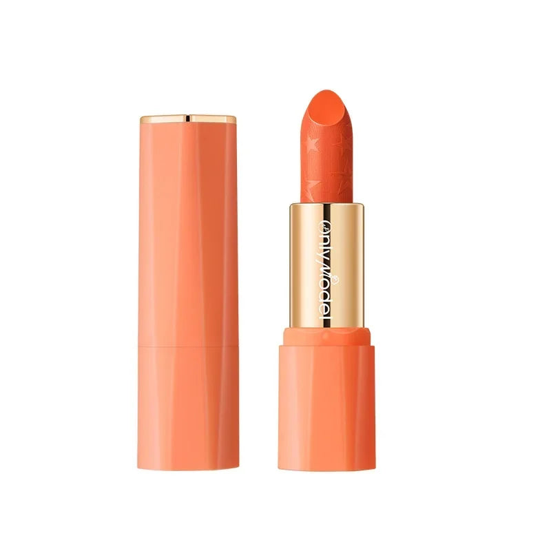 Rynx | Orange Lipstick Waterproof Long-lasting Matte Lipsticks Resilient Lipstick Velvet Lip Tint Women Cosmetics Sexy Lip Gloss Makeup