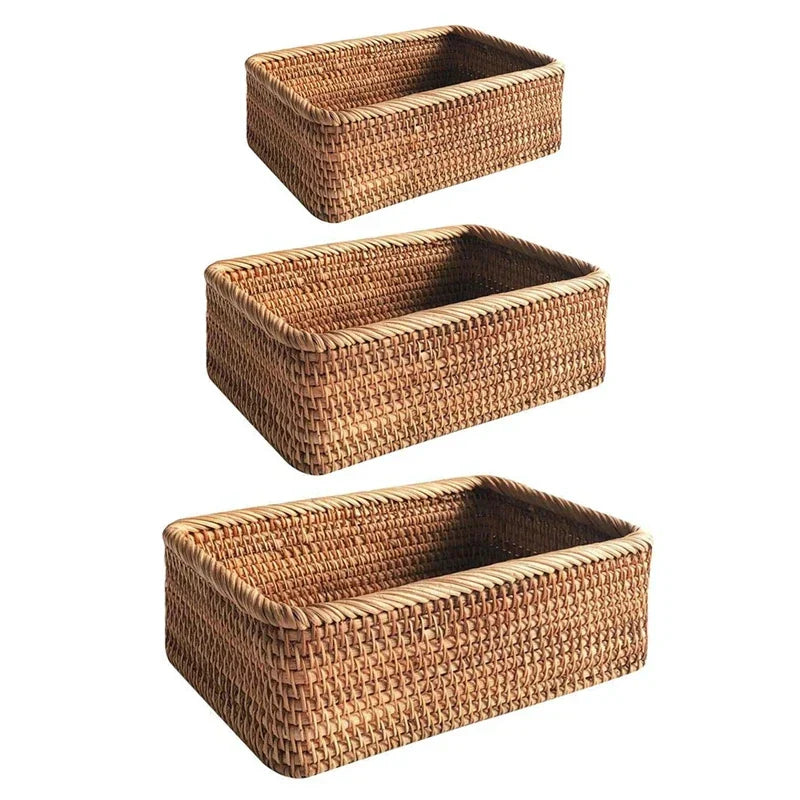 Lisslune | Handwoven Rattan Willow Basket for Storage