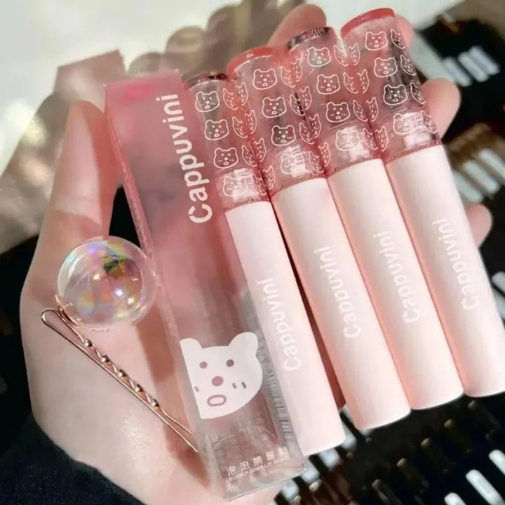 Rynx | Cherry Pink Lip Plumper Gloss Crystal Gel Oil Lip Color Korean Long-lasting Waterproof Lipstick Lip Plumper Liquid Lipstick