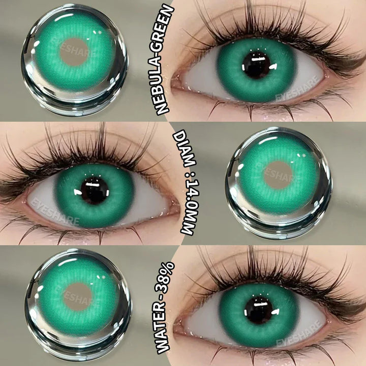 Rynx | Halloween Cosplay Colored Contact Lenses 1 Pair Cute Blue Contacts Anime Red Lenses Beautiful Pupils Green Eyelens