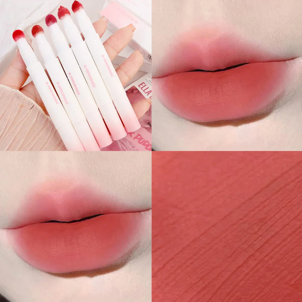 Rynx | Soft Velvet Lip Gloss Nude Matte Liquid Lipstick Waterproof Lip Makeup Pigment Long-lasting Face Cheek Lip Gloss Korean Cosmetics