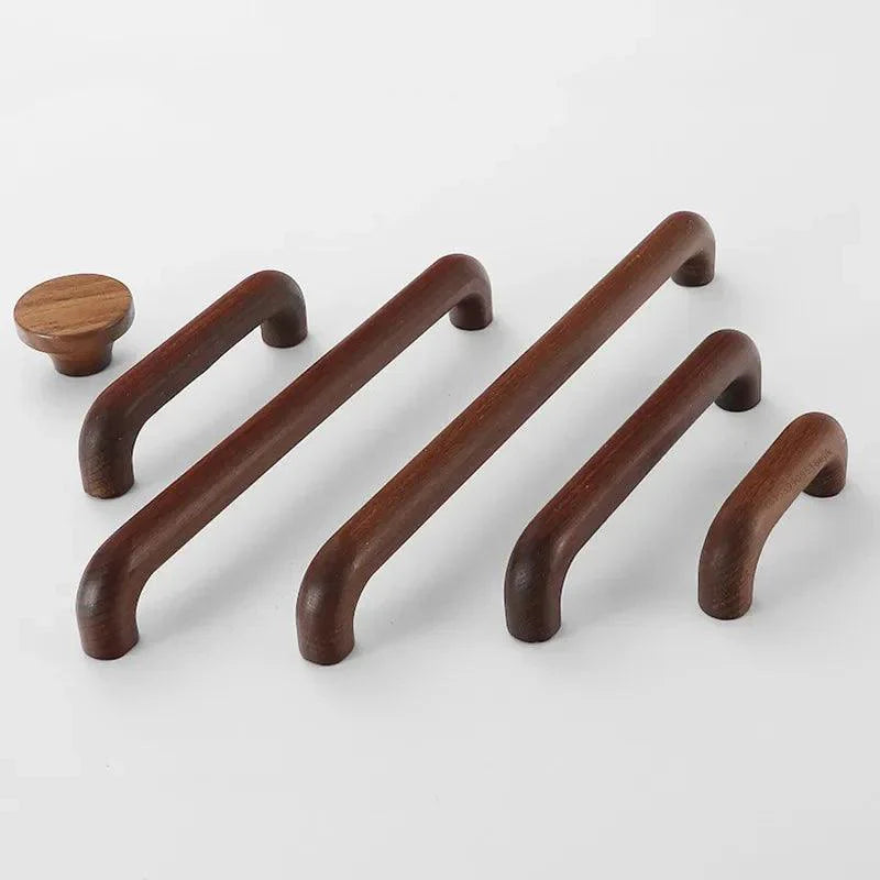 Lisslune | Chic Wooden Cabinet Knobs - Distinctive Walnut & Beech Drawer Handles for Elegant Home Interiors