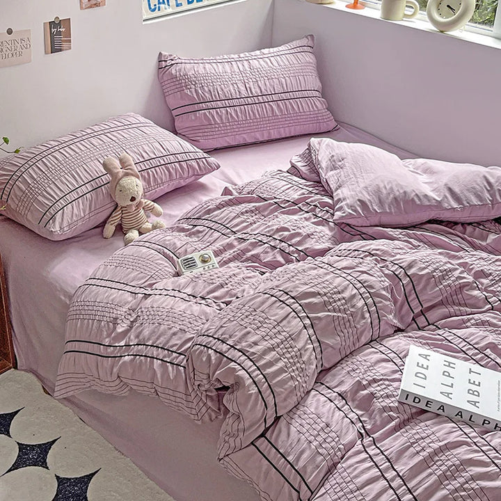 Rynx | Raspberry Bed Linen Comforter Sets Duvet Cover Bed Sheet Set Pillowcases Bed Linen Set Queen/King Bed bedspreads