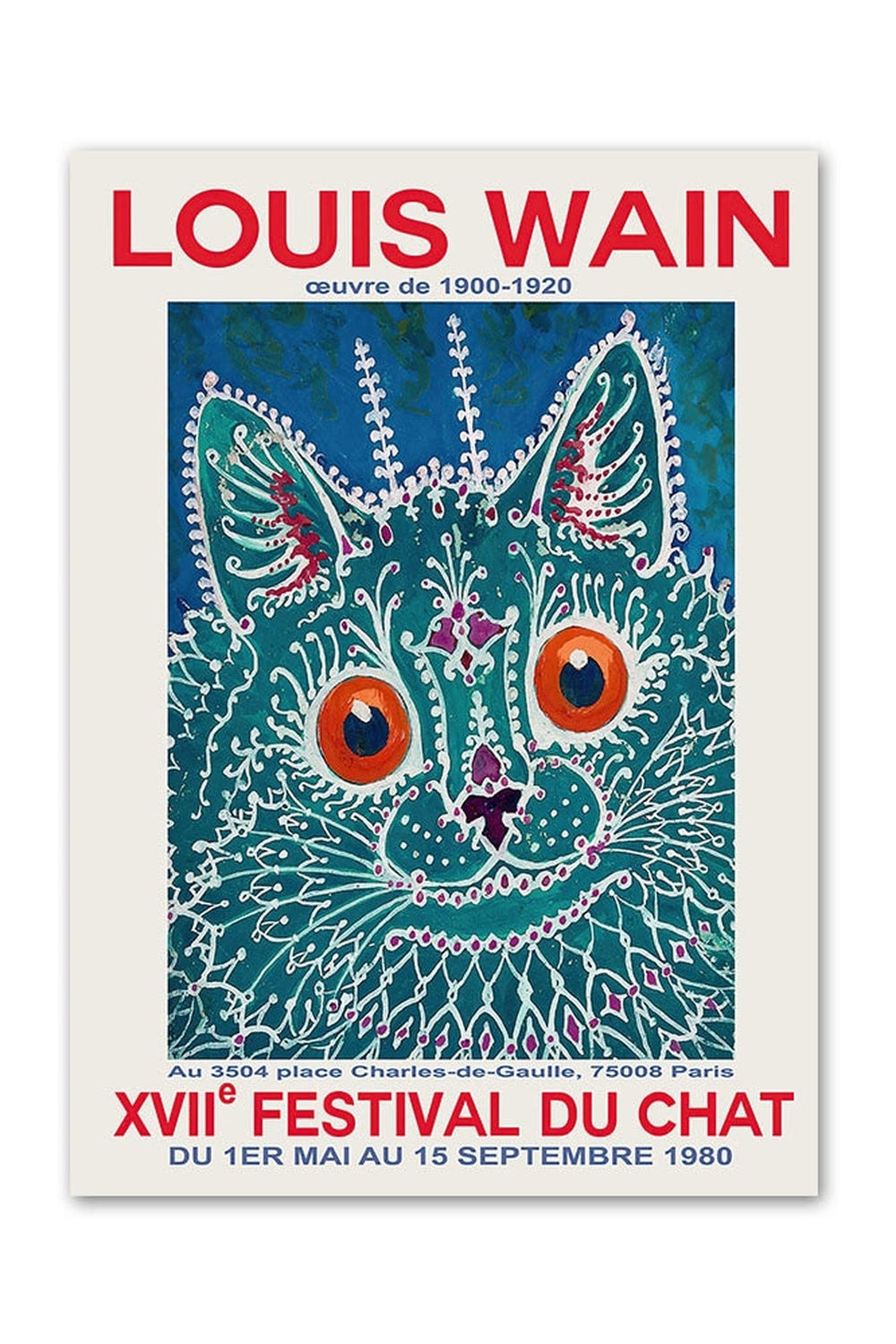 Lisslune | Wain Cats Psychedelic Poster