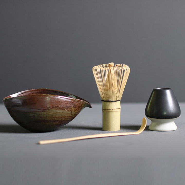 Lisslune | TenchaTime | Complete Matcha Set – Bamboo Whisk & Ceramic Bowl – Authentic Japanese Tea Kit