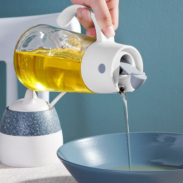 Lisslune | Automatic Leak-Proof Glass Oil Dispenser Bottle