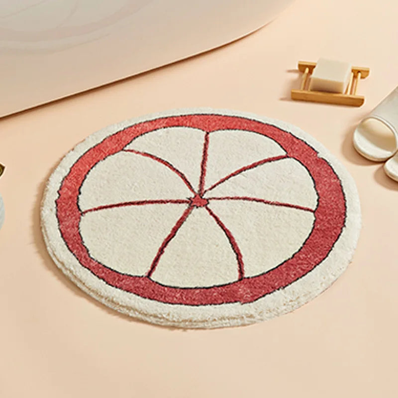 Rynx | Sweet Print Fruit Bathroom Mat Cartoon Bathroom Mat Bedside Rug Soft Living Room Rug Area Floor Cushion Kawaii Home Decor