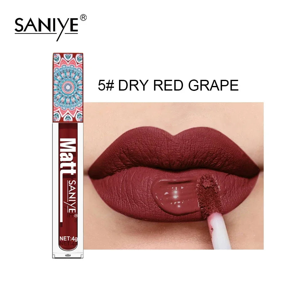 Rynx | Nudes Lip Gloss Waterproof Liquid Matte Lipstick Long-lasting 4g Quick-drying Red Lip Gloss Cosmetics Sexy Matte Velvet Lipstick