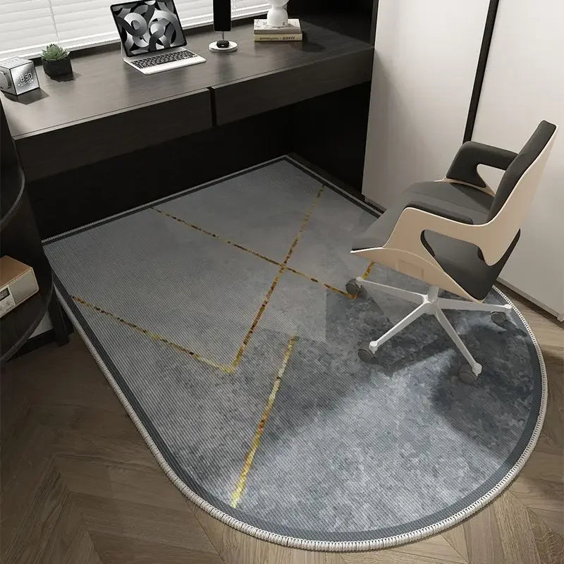Lisslune | Winnie Geometric Office Chair Mat – Soft Washable Non-Slip Design