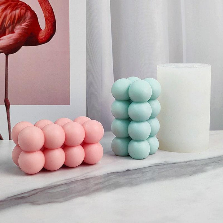 Lisslune | Bubble Ball and Cube Candle Molds Set - Innovative Craft Supplies for Candle Makers