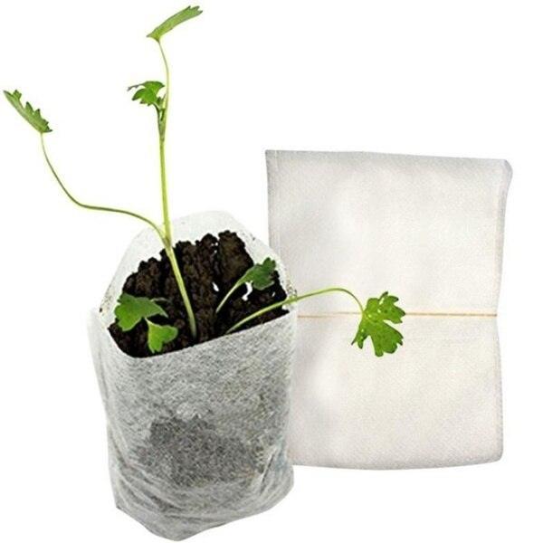 Lisslune | Eco-friendly 100-pack non-woven seed bags for improved plant growth