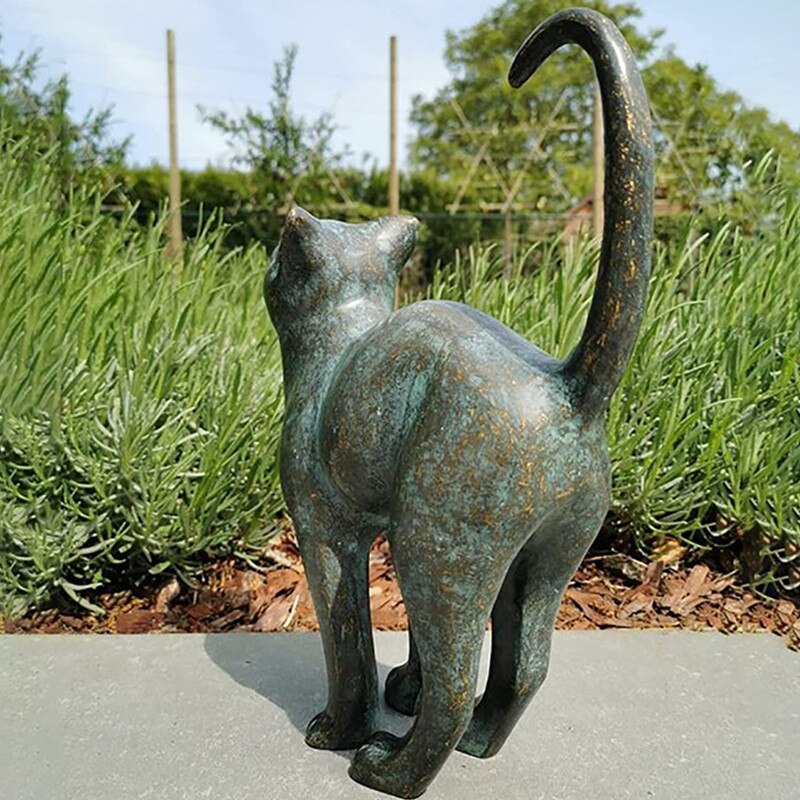 Lisslune | Enchanting Garden Cat Statues - Purr-fect Resin Decoration