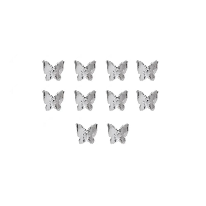 Rynx | 10 Pieces Alloy Snake Butterfly Nail Charms Design 3D Metal Nail Art Rhinestone Decorations Jewelry Gemstone Manicure Design Accessories