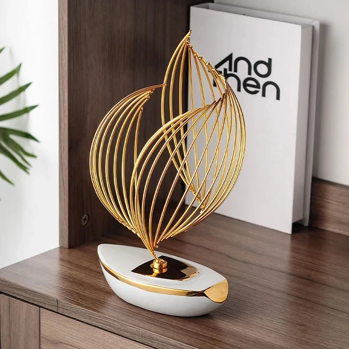 Lisslune | SkyVoyage - Refined sailboat sculpture for elegant decor