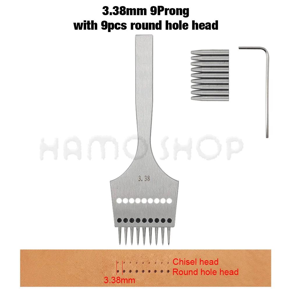 Lisslune | Premium Replaceable Round Chisel Tool Set for Leatherworking