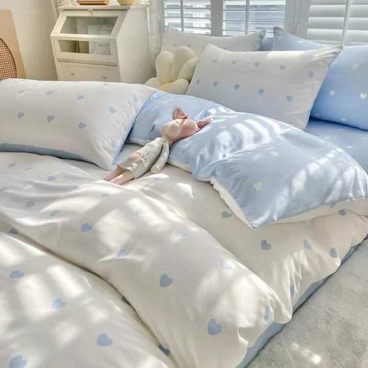 Rynx | In Pink Flowers Bedding Set Flat Bed Sheet Duvet Cover Twin Full Queen Nordic Bedding Boys Girls Bedding Sets Flower Cherry