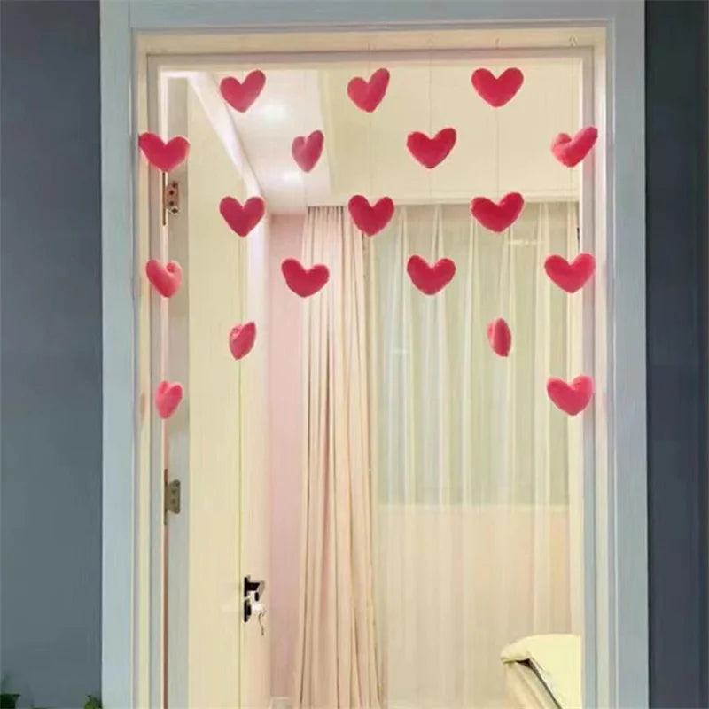 Lisslune | Cute Hanging Pink Heart Doorway Decor