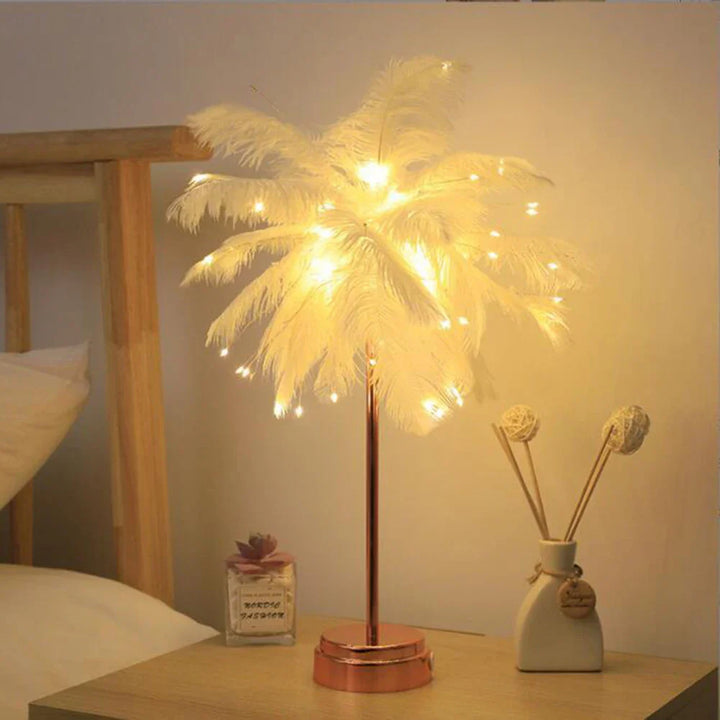 Lisslune | LED Spring Table Lamp Night Light USB powered Remote Control Nightstand Lamps