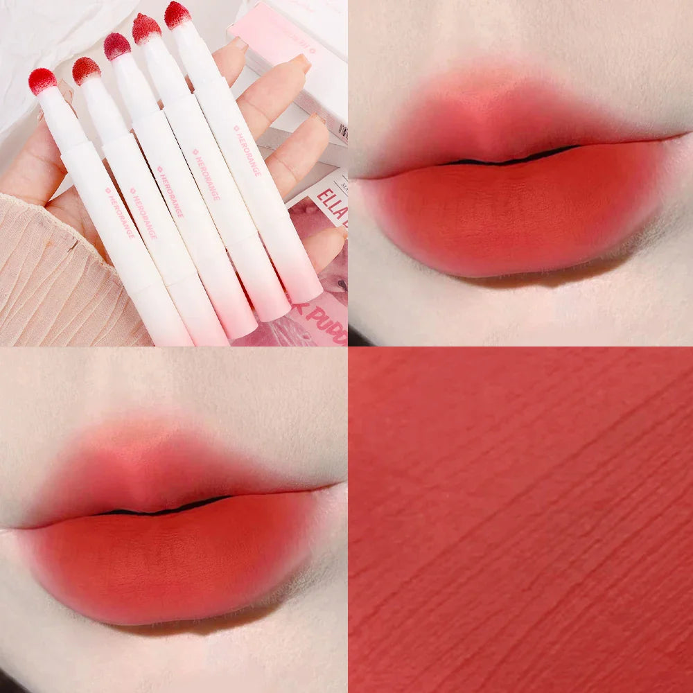 Rynx | Soft Velvet Lip Gloss Nude Matte Liquid Lipstick Waterproof Lip Makeup Pigment Long-lasting Face Cheek Lip Gloss Korean Cosmetics