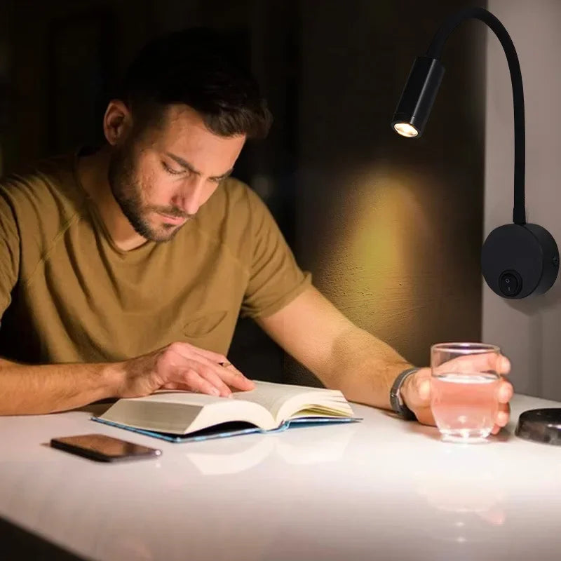 Lisslune | Versatile LED Wall Lamp: Modern, Flexible, Perfect for Reading in Bed