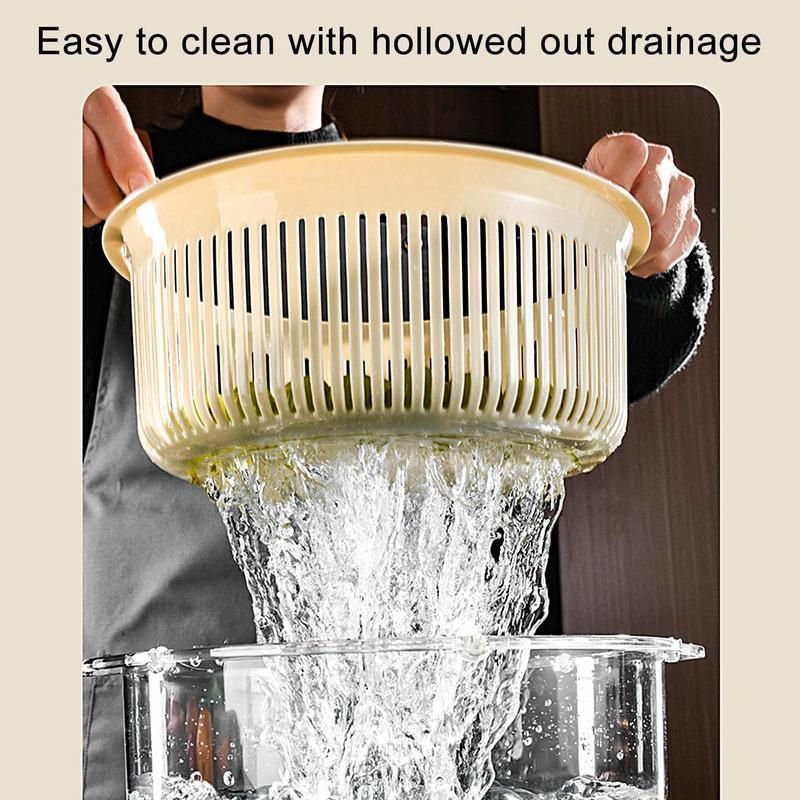Lisslune | Manual Spin Vegetable Drainer Basket