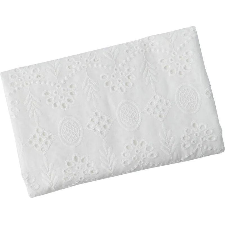 Lisslune | Elegant 100% Cotton White Lace Material