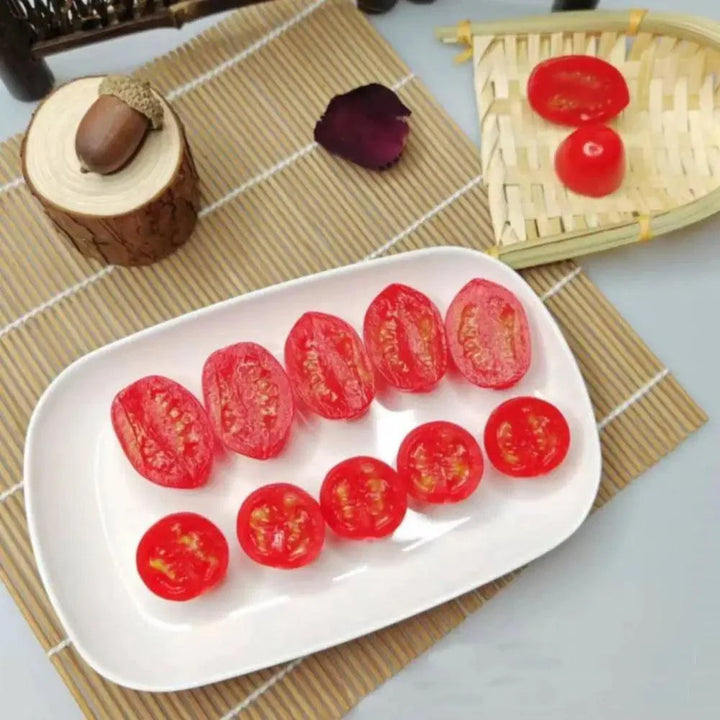 Lisslune | 4-piece realistic artificial cherry tomatoes - lifelike decorative fruits for home decor