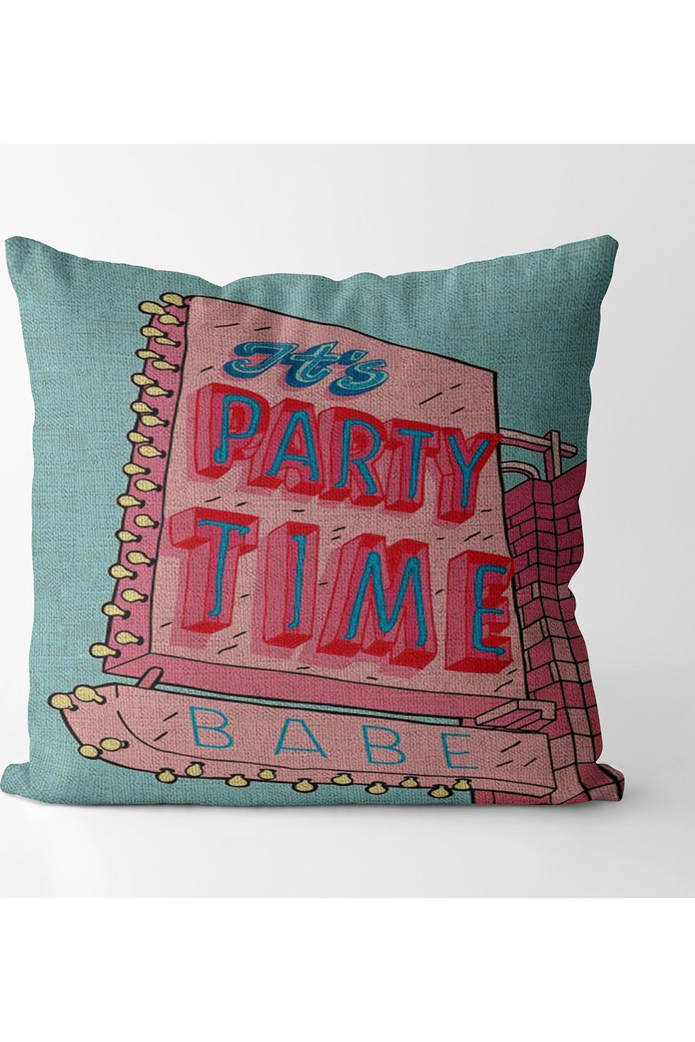 Lisslune | Pink square decorative pillowcase