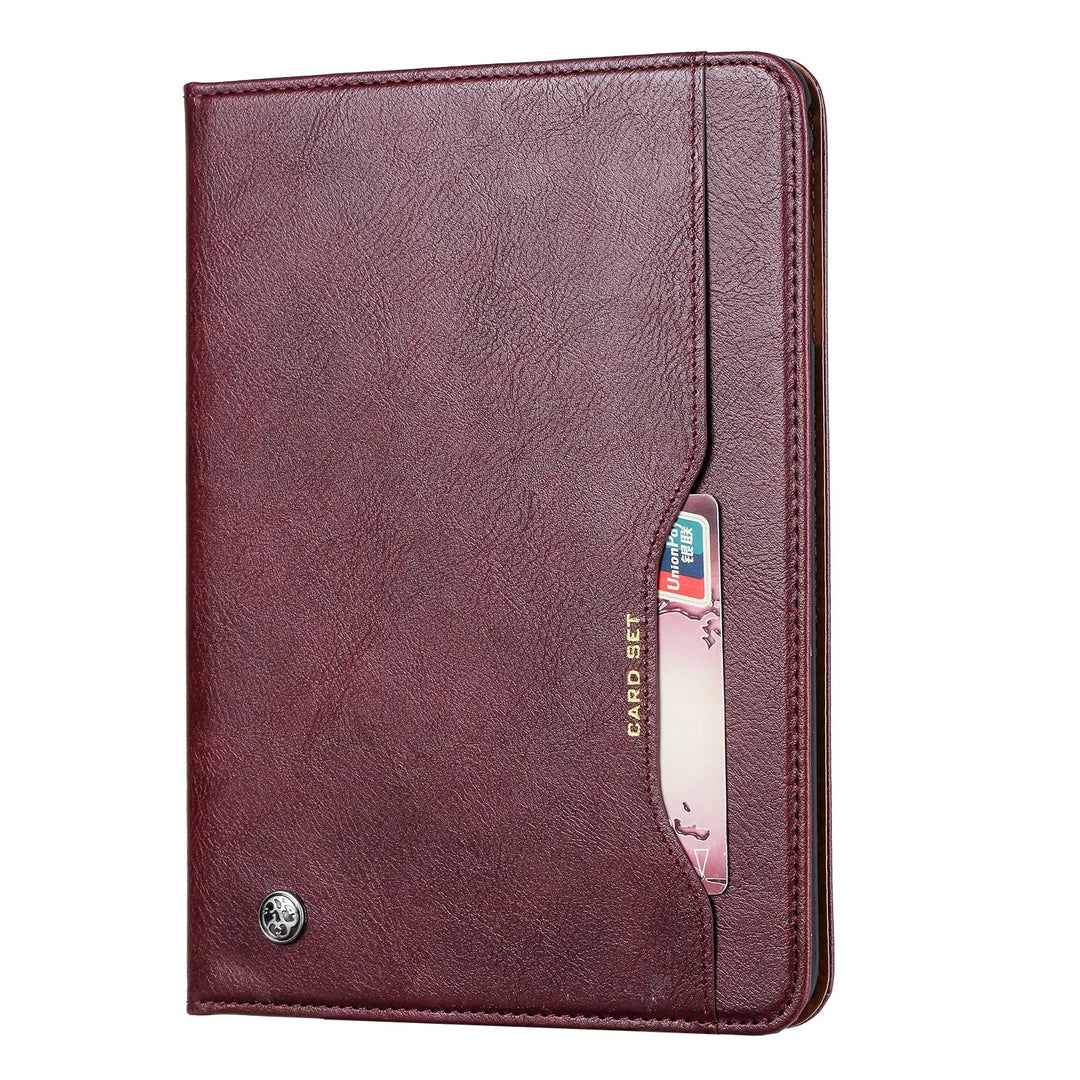 Lisslune | Leather Flip Case for iPad 9.7 (2017-2018), 10.2 (7th/8th Gen), Air 2/3/4, Pro 9.7/10.5/11 - Waterproof, Shockproof, Business Tablet Case