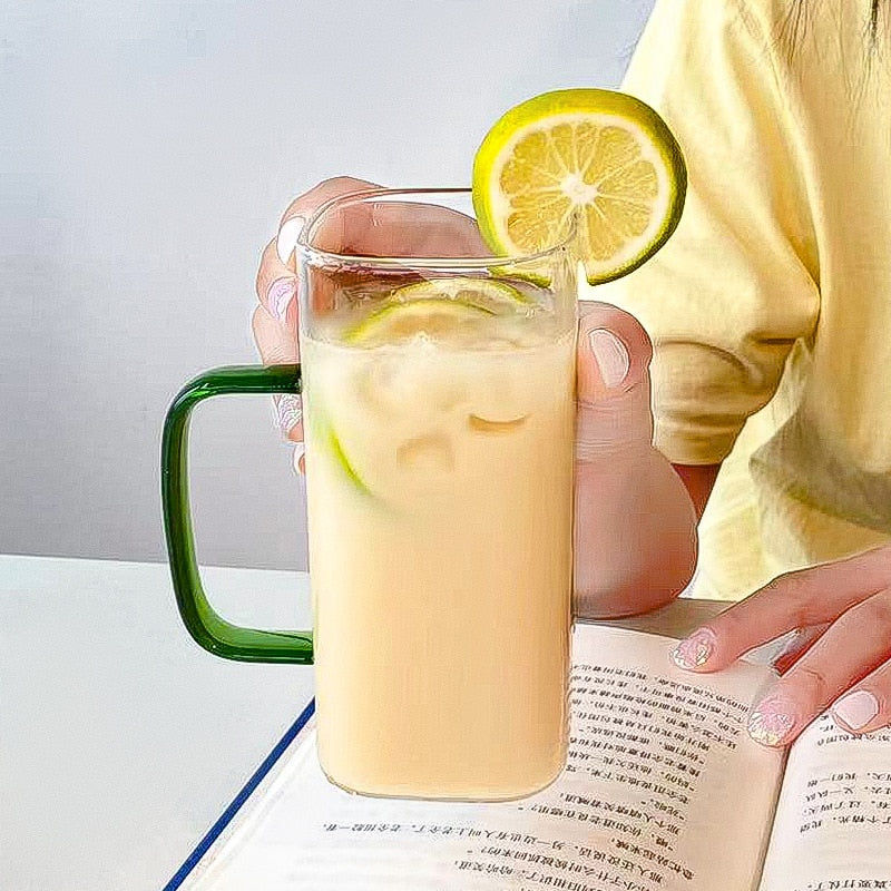 Lisslune | Stylish Square Large Capacity Mug with Straw