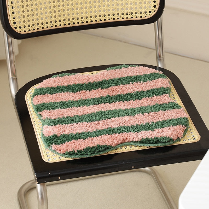 Lisslune | Quilted striped chair cushion