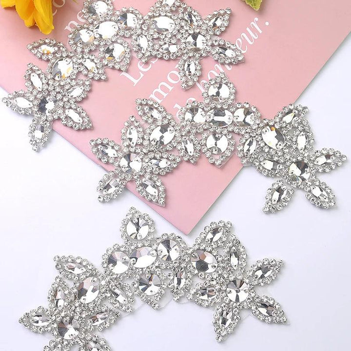 Lisslune | Sparkling Crystal-Studded Rhinestone Waist Appliqué Belt