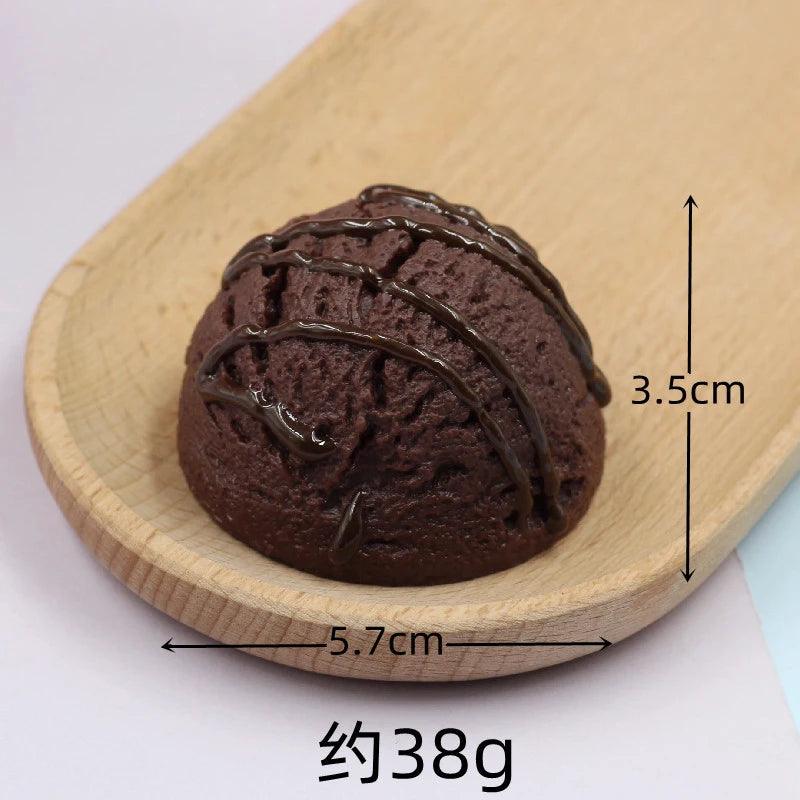 Lisslune | Life-like resin ice cream cone model - Realistic artificial dessert decoration for photography and home decor