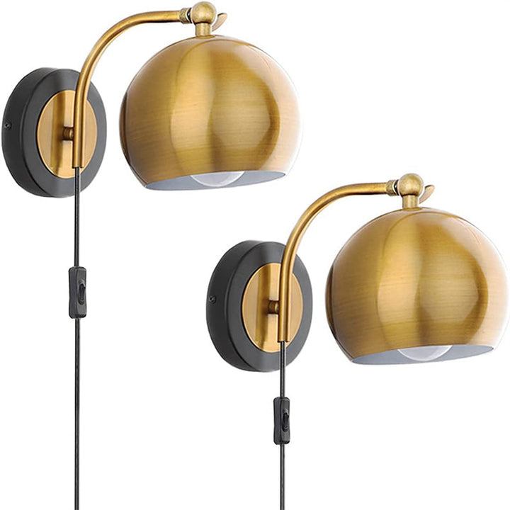 Lisslune | AntiqueAura – Classic Vintage Wall Lamp with Plug for Elegant Spaces
