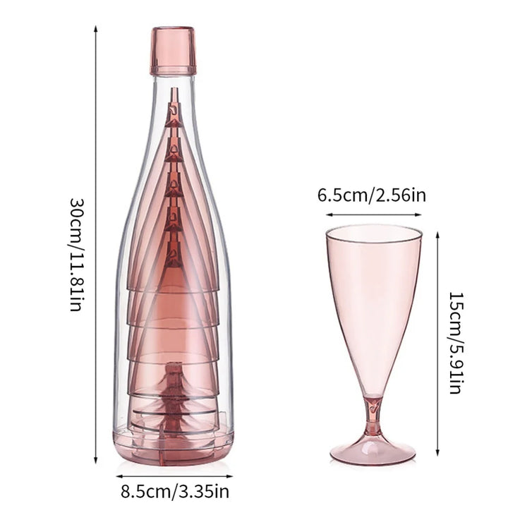 Lisslune | Portable Travel Wine Glass Bottle Set