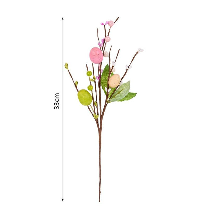 Lisslune | Vibrant Easter Egg Floral Foam Tree Branch: Playful Home Decor Accent