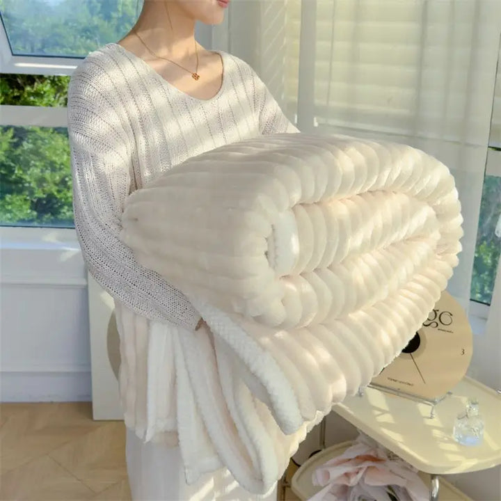 Rynx Velvet Coral Velour Small Blanket Single Room Climate Blanket Rabbit Velour Blanket Office Nap Blanket