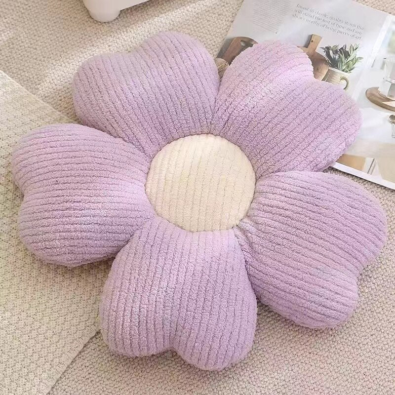 Lisslune | Fluffy Clover Flowers Pillow