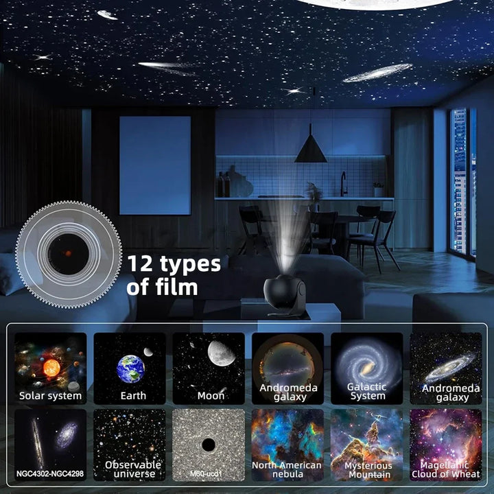 Lisslune | Aurora Galaxy Projector - Planetarium Night Light 13 Films