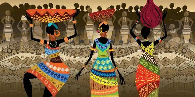 Lisslune | Plus Sizes Abstract African Woman Canvas Painting