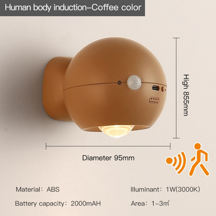 Lisslune | Eye Project Motion Sensor Rechargeable Wall Lamp