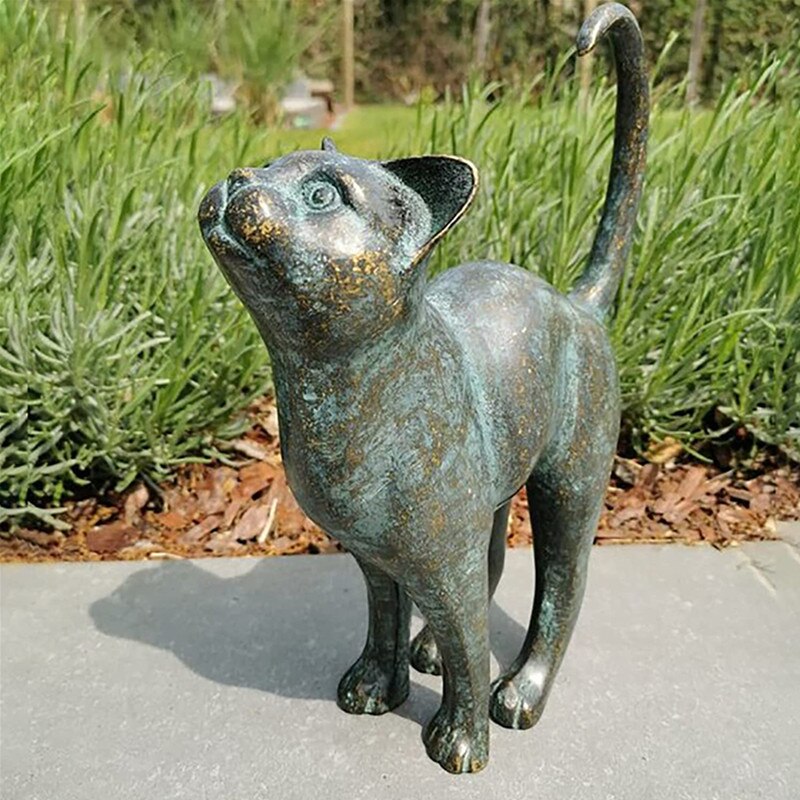 Lisslune | Enchanting Garden Cat Statues - Purr-fect Resin Decoration
