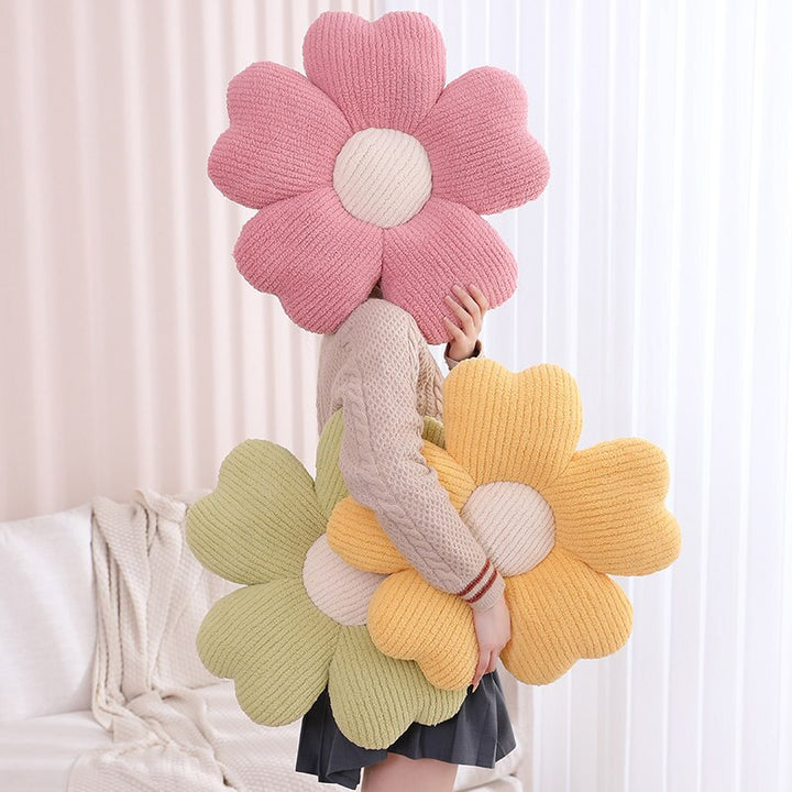 Lisslune | Fluffy Clover Flowers Pillow