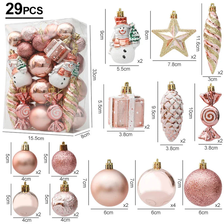 Rynx Christmas Tree Ornaments Red Candy Cane Hanging Decoration Large Pendants Set Christmas Decorations For Home 2024 Natal Navidad New Year